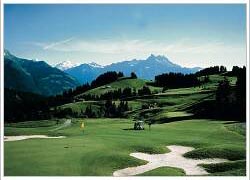 Switzerland Golf - Mont Blanc massif