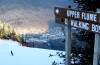 Snowboarder rides North Peak section of Loon Mt